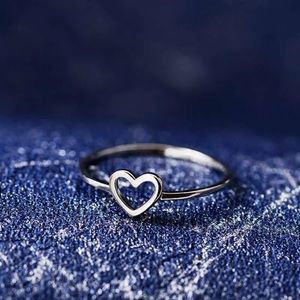 Silver Open Heart Ring NEW